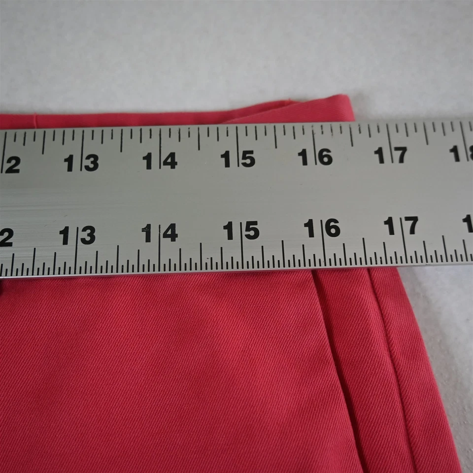 Pantalones chinos Brooks Brothers 32x32 rojos elásticos de algodón polar frente plano ajustados Foto 2 de 4