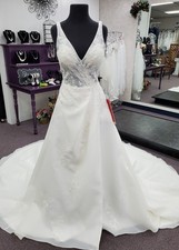 Mori Lee 2412 Size 10 Ivory A-line Bridal Gown Wedding Dress