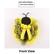 Bee Door Decor Easter Bee Wreath Bee Design Mesh Construction Lightweight 131g