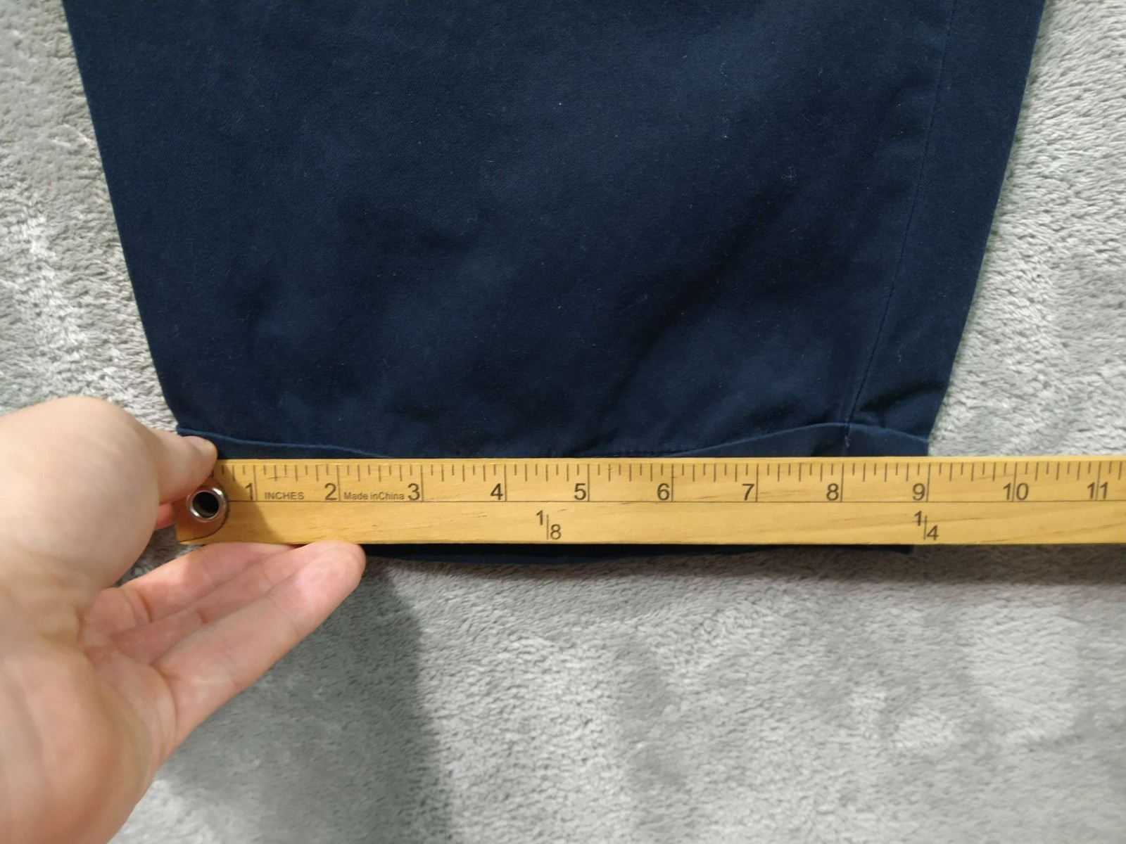 Polo Ralph Lauren Pants Mens 44B Blue Chino Big Hammond Pleated Cotton Cuffed thumbnail 6