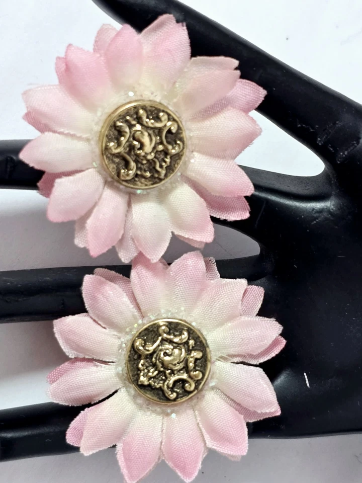 Margeriten Ohrclips Blumen Ohrringe - Bild 4 von 4