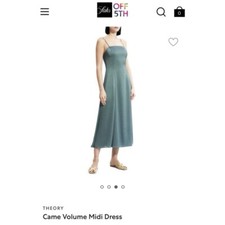 Theory Cami Volume dress - Seafoam Crushed Satin