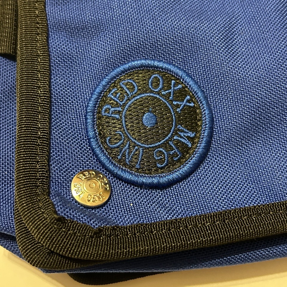 RED OXX Nylon Blue Mini Messenger Laptop Bag Small Crossbody CarryOn