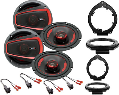 4x MB Quart 480W Pair 6.5'' Front/Rear Speakers for 2007-2013 Sierra/Silverado