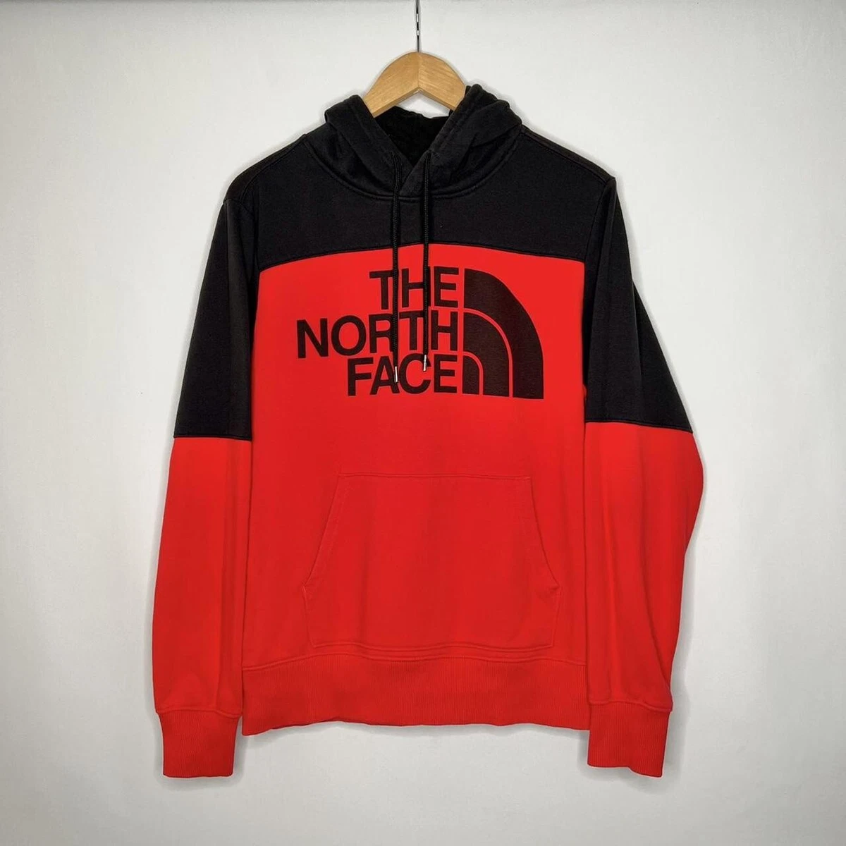 Black red shop north face hoodie