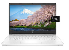 Newest HP 14'' HD Laptop Intel 4-Core CPU 4GB RAM 128GB 64 64 HDMI Win11 White