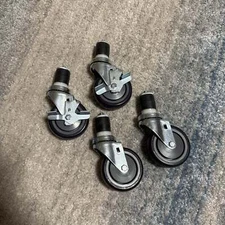 GRIDMANN 4 inch Caster Wheel Set for Commercial Kitchen Prep Tables, 2 Wheels wi
