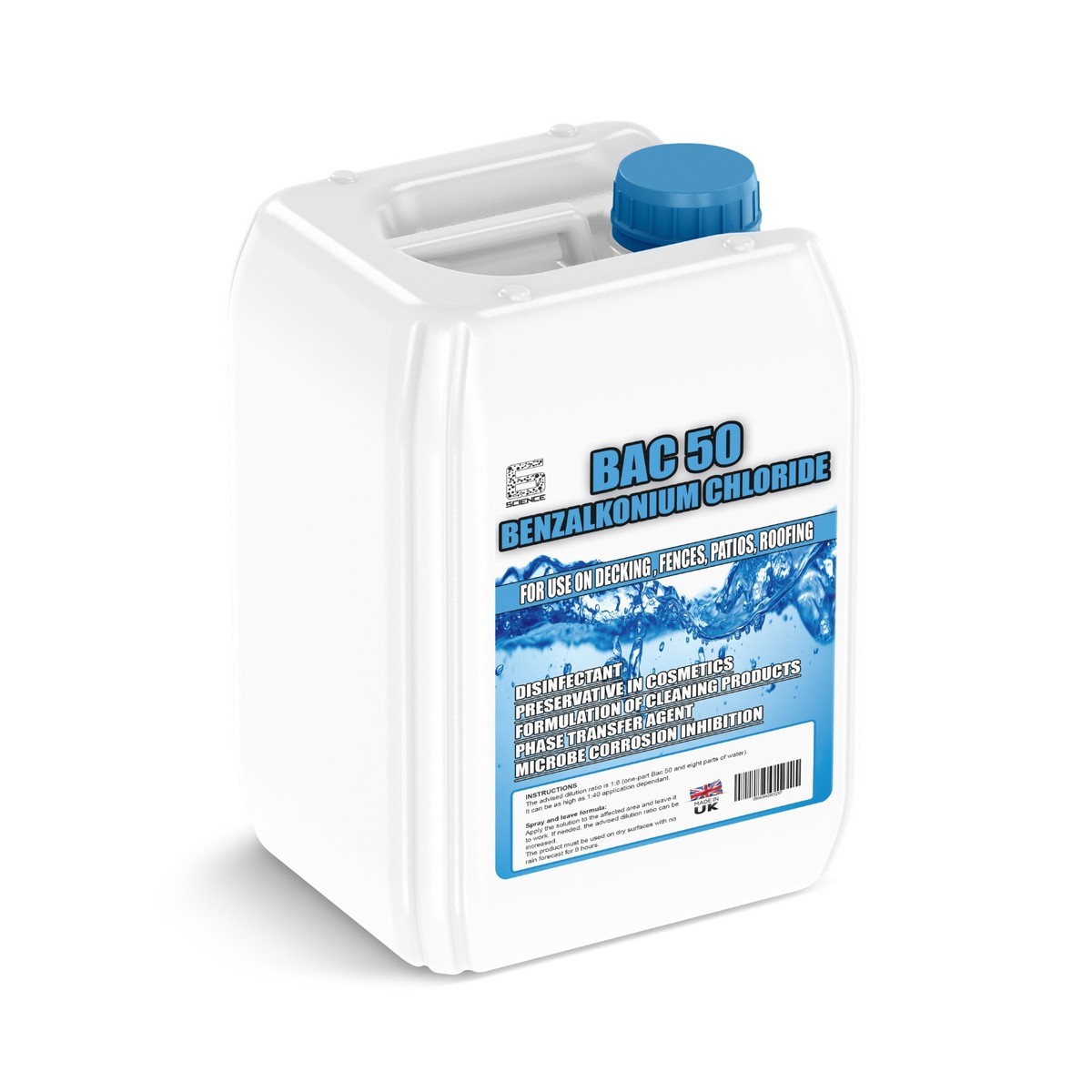 BAC50 benzalkonium chloride 1 LITRE | eBay UK