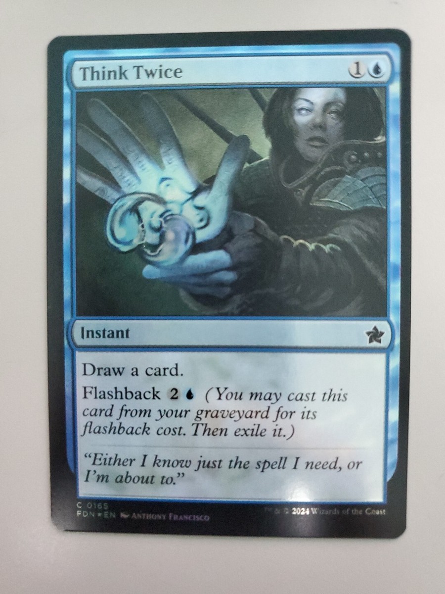 mtg foundation card prices Magic: The Gathering Foundations or future Magic player MTG Think Twice Foundations 0165