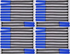40x Hook and Loop Cable Ties FK 30cm x 20mm Blue Hook and Loop Tapes Cable Hook and Loop Metal Eyelet