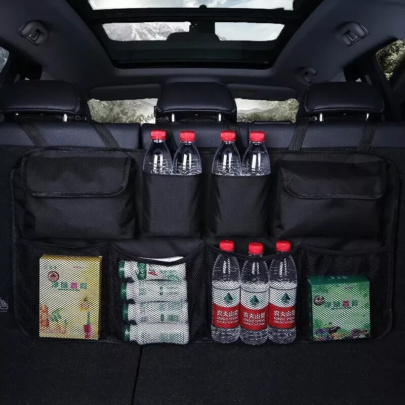 Car Trunk Organizer Oxford Interior Accessories Back Seat Storage Bag 4 Pocket