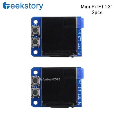 2Pcs Mini PiTFT 1.3'' 240x240 Pixel IPS Display Full Color TFT Add-on SPI ST7789