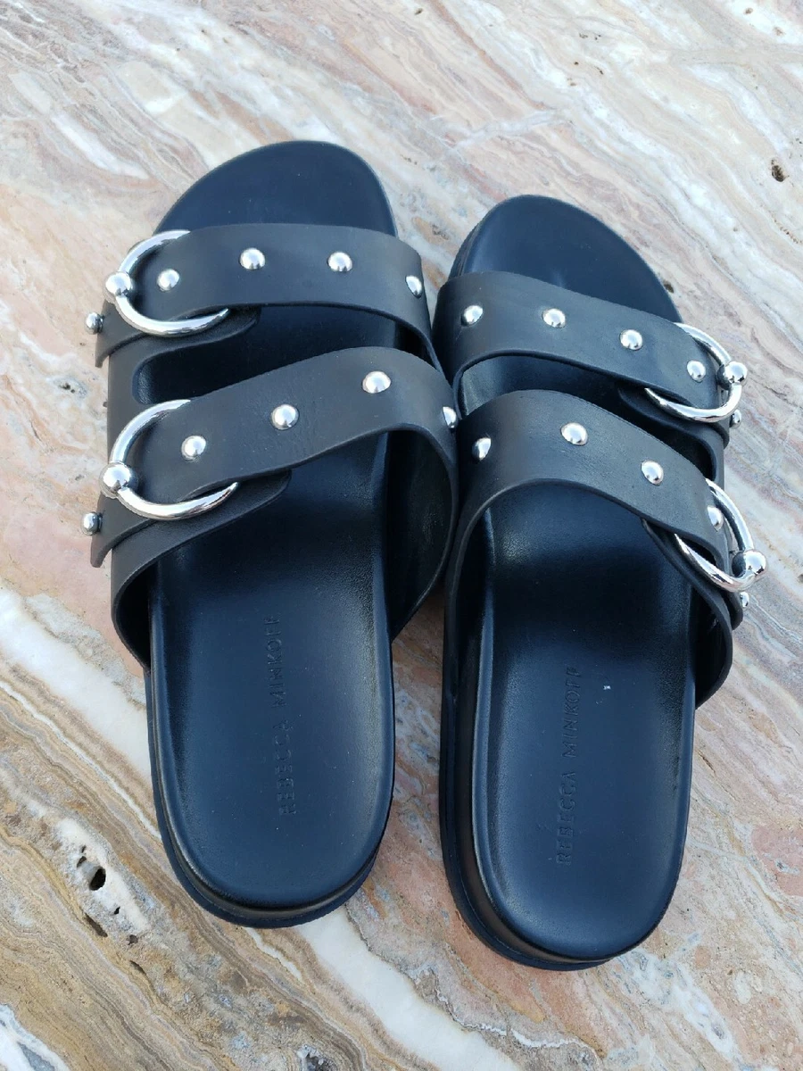 Rebecca Minkoff Women s Size 9.0 Vachel Metal Buckled Black