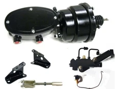1964-1972 Chevelle Black 8" Dual Power Brake Booster & Master Cylinder Disc Disc