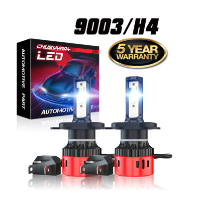 Luces Fuertes-Para Auto Coche Luz Carro Bulbs Kit H4 9003 LED Blanco Hi/lo Beam