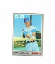 1970 Topps Baseball JIM HICKMAN Card # 612 - CLEAN BACK