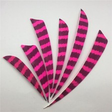 50pcs 3" 4" 5" Striped Rink Archery Turkey Feather Fletches Fletching Feathers