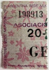 1978 Friendly - Argentina v League of Ireland 20/04/78 Match Ticket