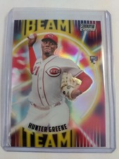 2022 Topps Stadium Club Chrome Hunter Greene Beam Team Rookie Refractor Reds