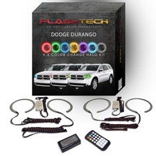 RGB Angel Eye LED Halo kit with RF Remote for 2011-2013 Dodge Durango Headlights