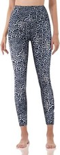 High Waist Pattern Print Leggings for Women with Pockets Tummy Control-Leopard