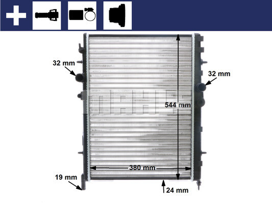 Mahle CR 515 000S KÜHler, MotorkÜHlung FÜR CitroËN Peugeot Peugeot (DF-PSA)-image