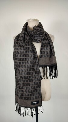 FENDI ROMA SCIARPA COTONE DONNA COTTON SCARF TARTAN WOMAN MADE IN