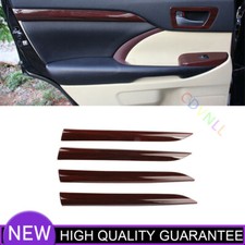 Inner Door Strip Panel Cover Trim Fit For Toyota Highlander 2014-2019 Wood Grain Inner Door Strip Panel Cover Trim Fit For Toyota Highlander 2014-2019 Wood Grain