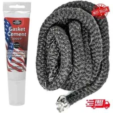 Midwest Hearth 832-1680 Door Rope Gasket and Adhesive 3/4" x 84" for Quadra-F...