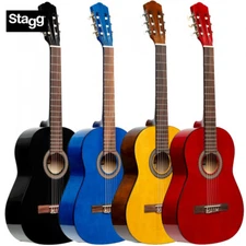 Stagg SCL50 Full Size Nylon Classical Acoustic Guitar Red w/ Truss Rod 4 COLORS