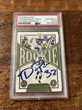 Tyrion Davis-Price IP Signed Rookie Card PSA DNA Coa Slab 49ers Autographed LSU