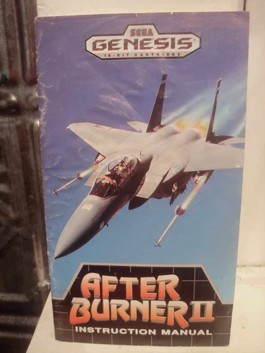 Vintage 1990 AFTER BURNER II Sega GENESIS Game Instruction Manual Booklet *ONLY*