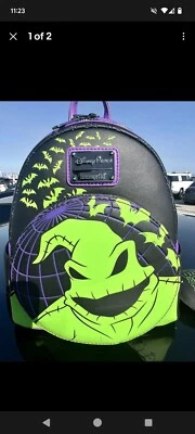 NEW Oogie Boogie Bash 2024 Loungefly Mini Backpack,Tumbler And Ears Bundle 💚 - Photo 1/4
