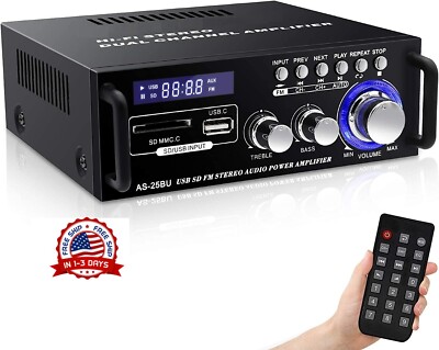 amplificador estéreo inalámbrico bluetooth sonido doble canal