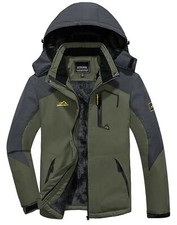 Men's Winter Skiing Jacket Windproof Waterproof Hooded Coat With Multi-Pockets