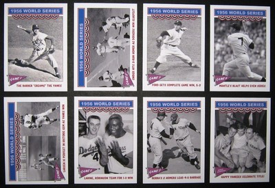 FREE* 1956 WORLD SERIES CARD SET NEW YORK YANKEES BROOKLYN DODGERS MANTLE LARSEN