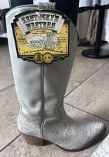 Tolle Cowboy Stiefel von Kentucky’s Western Gr.38 Off-White Krokodilprägung
