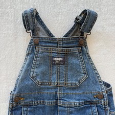 OshKosh B gosh Denim Overalls Size 24 Months Blue Snap Leg Carpenter Bib