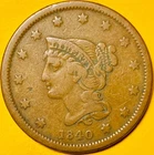 Photo of a 1840-P Large Cent from an eBay listing that sold on Jul 22, 2026