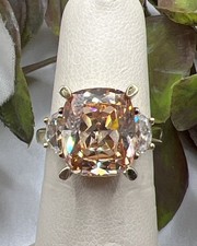 STAUER Sterling Silver Citrine & White Sapphi...