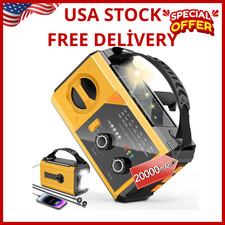 20000mAh Emergency Radio, 74000mWh NOAA Weather Radio, Wireless Hand Crank So...