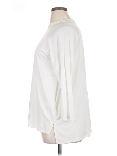 Eileen Fisher Women Ivory 3/4 Sleeve Top XL - Picture 4 of 4