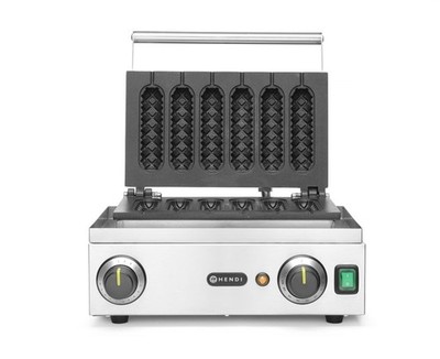 Hendi Waffeleisen Corn Dog mit 1550W Teflon für Lollypop Waffeln oder Corn Dogs