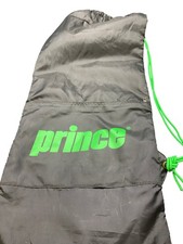 PRINCE Black Tennis Racket Bag With Green Drawstring Pre-Loved