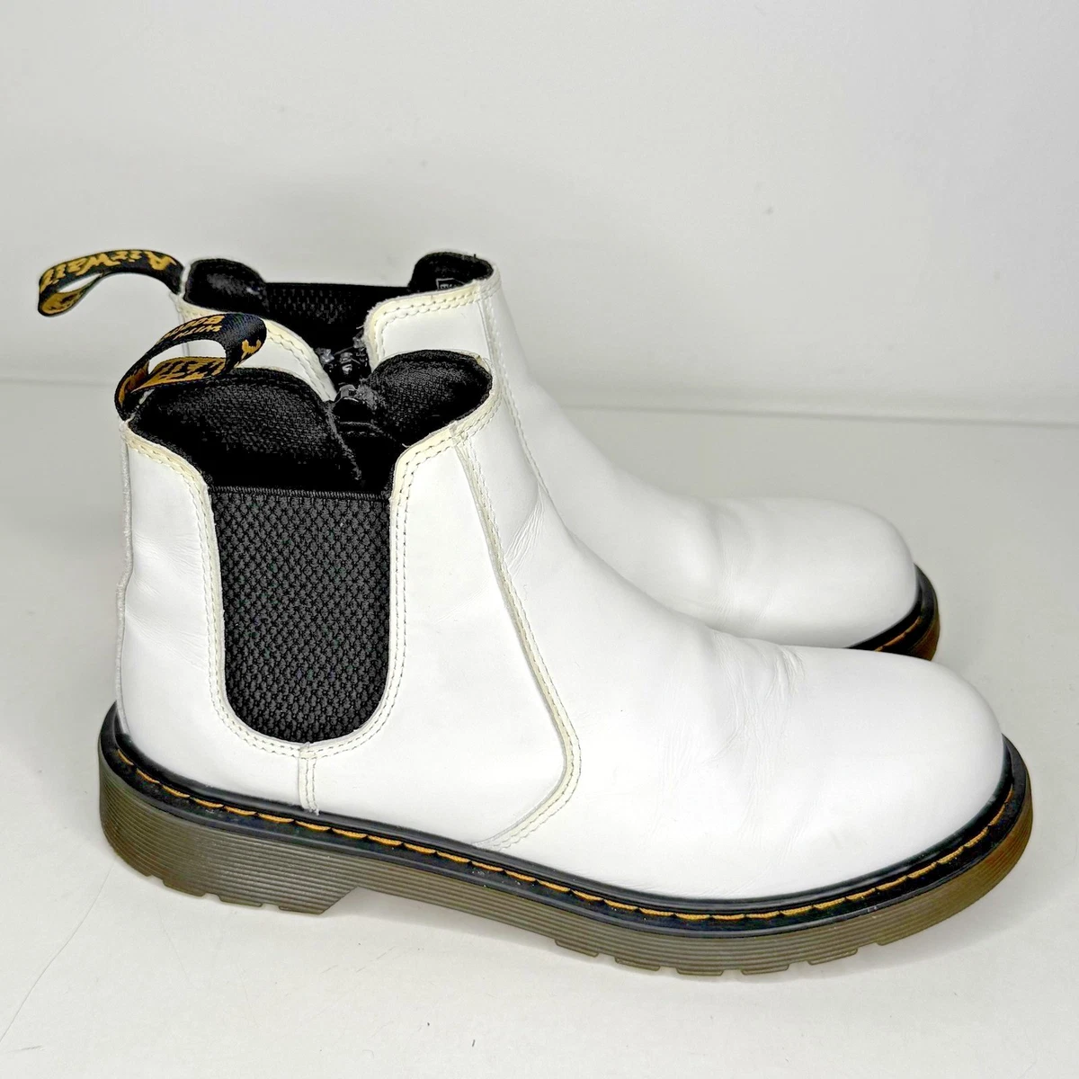 Dr. Martens 2976 Chelsea Boots Women 9 Mens 8 White Leather Ankle Slip Resistant Dr. Martens White Boots for Men for Sale - Shop New & Used  main image 3