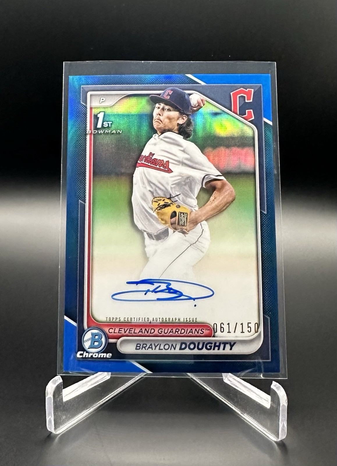 2024 Bowman Draft Chrome Braylon Doughty True Blue Refractor Auto /150 #CPA-BD