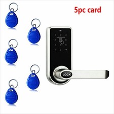 Electronic Smart Keyless Door Lock Code Keypad Security Entry w/5 RFID Card Tags