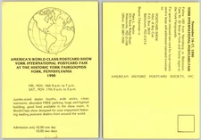 Continental York International Postcard Fair Postcard