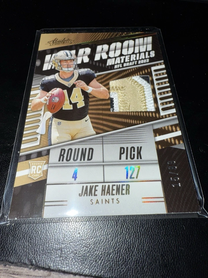 2023 Absolute War Room RC Jake Haener 3 Piece Patch Relic /99 - Image 3 of 3