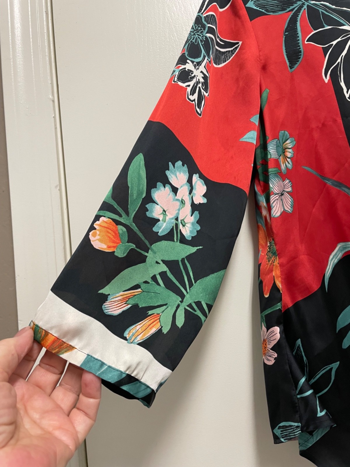 ZARA BASIC Blouse - Multicolor Polyester 3/4 Slee… - image 4